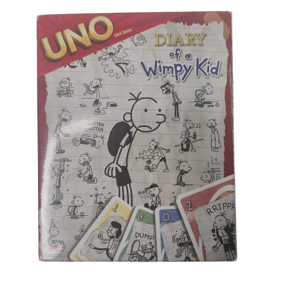 Diary of a Wimpy Kid UNO Card Game Mattel Collectible CLEAN 112 Cards / No Instr